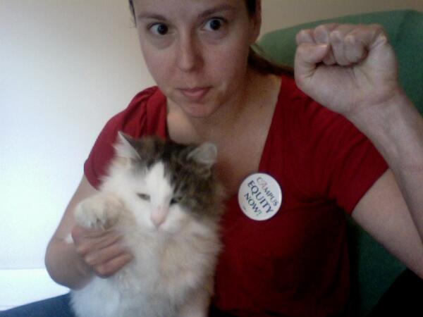 MT @prof_squires: the captain & I are wearing RED