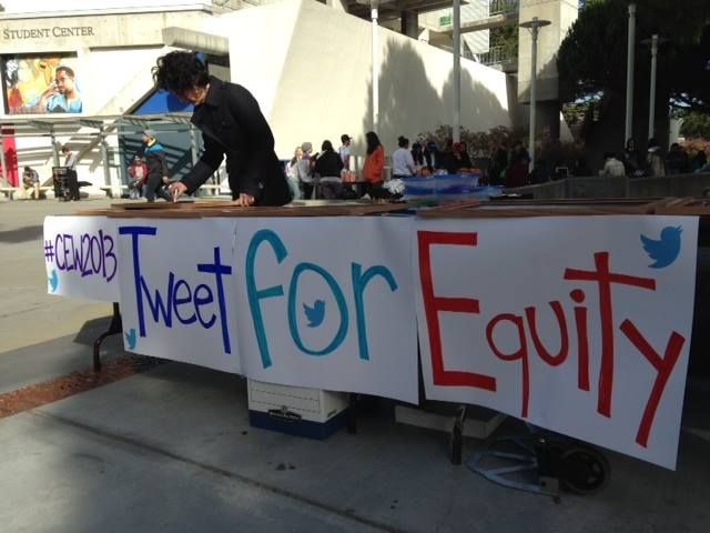 Information table for Campus Equity Week
